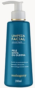 MAHOGANY SABONETE LIQUIDO FACIAL PELE MISTA OLEOSA 200ML