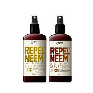Kit Spray Repelente Natural Repel Neem, Flores, Ervas & Cravo 180ml - PRESERVA MUNDI