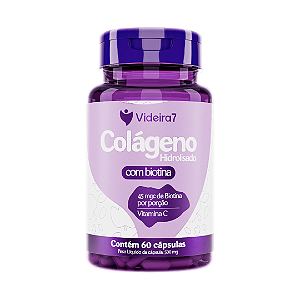 Colágeno Hidrolisado com Biotina e Vitamina C 500mg - 60 Cápsulas - VIDEIRA7