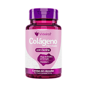 Colágeno Hidrolisado com Biotina e Vitamina C 500mg - 60 Cápsulas - VIDEIRA7