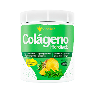 Colágeno Hidrolisado C/ Vit E Min + Biotina Abacaxi C/Hortelã 300g