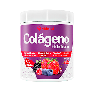 Colágeno Hidrolisado C/ Vit E Min + Biotina Frut. Vermelhas 300g