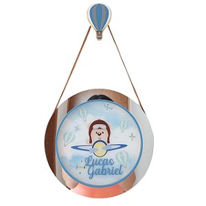KIT Urso Aviador - Porta Maternidade COM CABIDEIRO