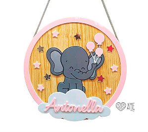 Porta Maternidade │ Elefante com balões