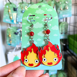 Brincos Calcifer Studio Ghibli