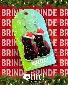 Brinco de gatinho natalino ( brinde a cima de 70,00 em compras )