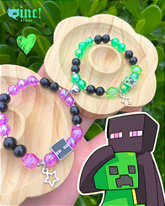 2 Pulseiras Creeper e Enderman