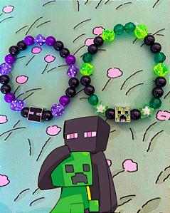 2 Pulseiras Creeper e Enderman