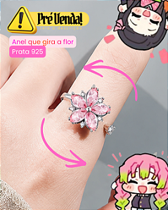 Anel Sakura prata 925