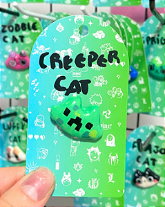 Creeper Cat Pin Artesanal