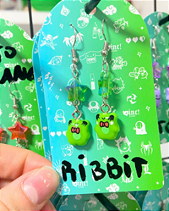 Brincos Ribbit Artesanal