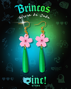 Brincos Elixir de Jade Mao Mao🌸🧪