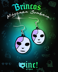 Brincos Máscara Sally 🎭💜