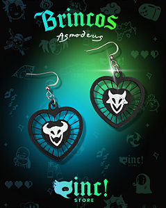 Brincos Asmodeus 🖤💚