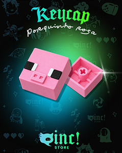 Keycap Porquinho Rosa PARA TECLADO GAMER🐷🎀