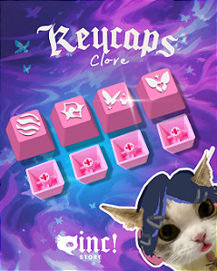 Keycaps Clove💗🦋PARA TECLADO GAMER