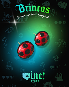 Brincos Joaninha Espiã 🐞❤️