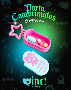 Porta comprimidos Gatinho