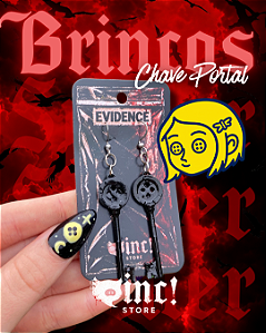 🗝️ Brincos Chave Portal 🖤👻