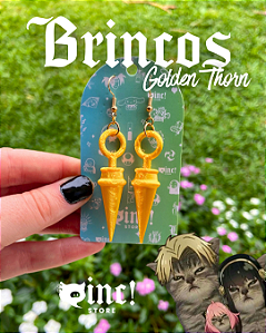 💛 Brincos Golden Thorn — Espinhos Dourados ✨🗡️