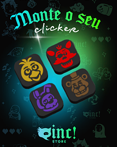 Teclas Fazbear — Turno da Noite 🎮🖤🐻🐰🐥🦊