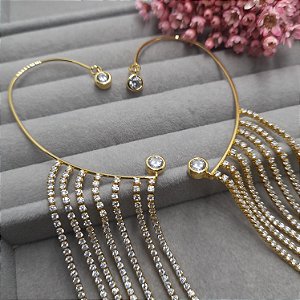 BRINCO DE ENCAIXE CRAVEJADO BANHADO EM OURO 18K