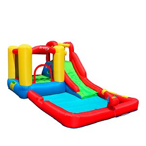 Mega Parque Aquático Inflável Aquarius Playground com Escorregador e Piscina Infantil Freso