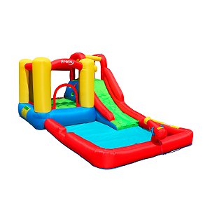 Escorregador Inflável Infantil Aquarius Freso com Piscina
