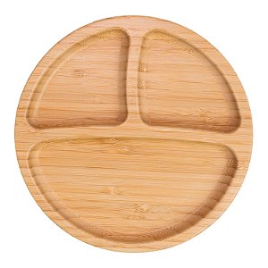 Prato Alimentação Infantil Bebê Freso BLW IA Bamboo Ecológico com Ventosa e Divisória