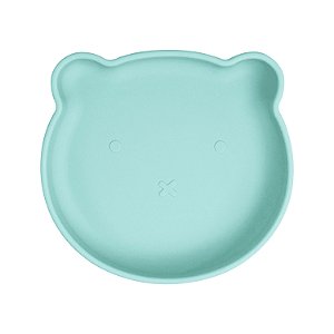 Prato Alimentação Infantil Bebê Freso Silicone BLW Livre BPA com Ventosa Forte Urso