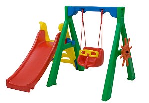 Baby Play com Escorregador Infantil e Balanço Bebe Freso