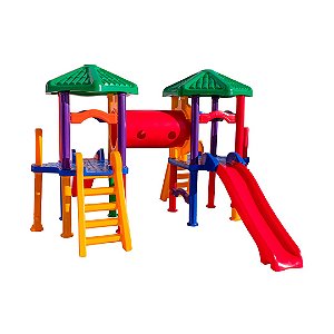 Playground Duplo Prata Freso com Escorregador Infantil
