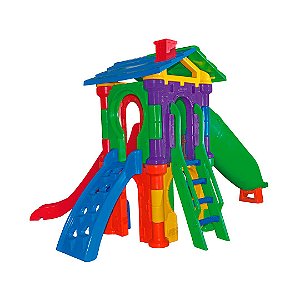 Playground Torre do Castelo Freso com Escorregador Infantil