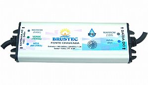 FONTE DE 3A 12V BLINDADA BRUSTEC