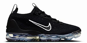 TÊNIS NIKE VAPORMAX FLYKNIT 2021 BLACK METALLIC/ SILVER