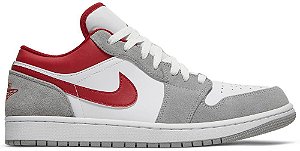 AIR JORDAN 1 LOW ' LIGHT SMOKE GREY GYM RED '