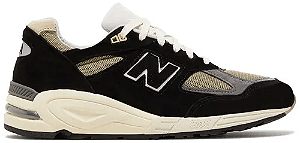NEW BALANCE TEDDY SANTIS X 990 V2 MADE IN USA ' BLACK '