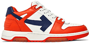 TÊNIS OFF-WHITE OUT OFFICE LOW ' ORANGE BLUE '