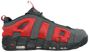 NIKE AIR MORE UPTEMPO LOW 'DARK GREY LIGHT CRIMSON '