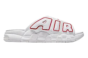 CHINELO NIKE AIR MORE UPTEMPO SLIDE WHITE UNIVERSITY RED