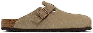 CHINELO SLIDE BOSTON SOFT FOOTBED SUEDE TAUPE