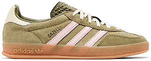 ADIDAS GAZELLE INDOOR FOCUS OLIVE CLEAR PINK