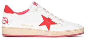 TÊNIS GOLDEN GOOSE BALL STAR WHITE RED