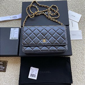 BOLSA CHANEL CC WOC LAMBSKIN BLACK
