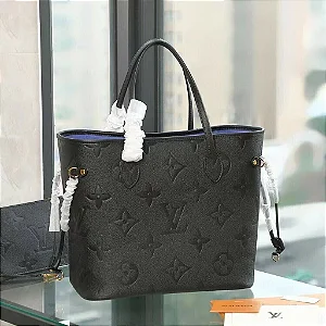 BOLSA LOUIS VUITTON NEVERFULL MM EMPREINTE LEATHER 32 BLACK