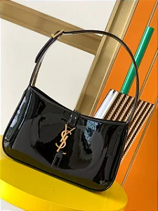 BOLSA SAINT LAURENT YVES MINI LE 5 TO 7 IN PATENT LEATHER BLACK