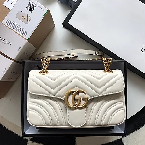 BOLSA GUCCI MARMONT SMALL MATELASSE WHITE