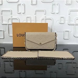 BOLSA LOUIS VUITTON FELICIE MONOGRAMA EMPREINTE TOURTERELLE