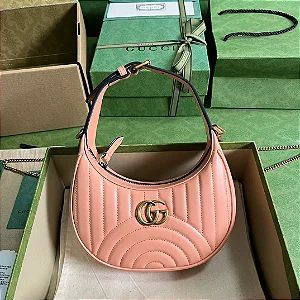 BOLSA GUCCI GG MARMONT MATELASSE MINI PINK