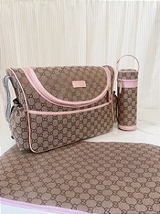 BOLSA GUCCI CANVAS DIAPER ROSA
